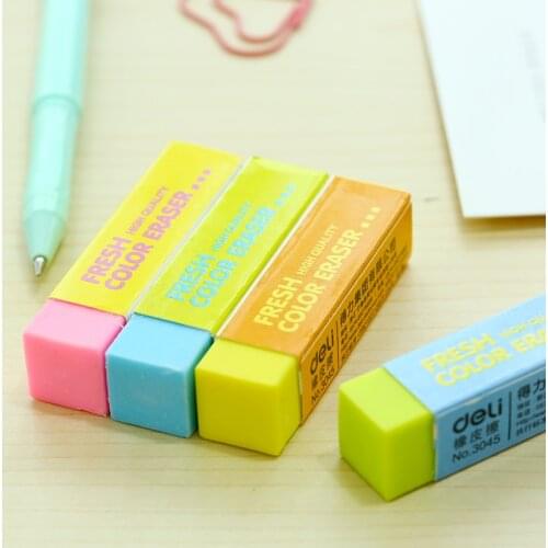 4pcs Jelly Color Strip Erasers Set PVC Material 4B High Quality Rubber Eraser Stationery Gift Office School Student Supply H6920