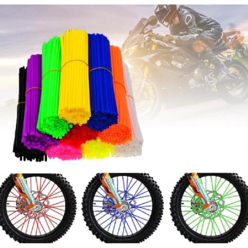 72 Pcs Motorcycle Accessories Universal Spoke Skins Covers 17 cm/6.7inch Dirt Bikes Wheel Spoke Decoration Protection Cover