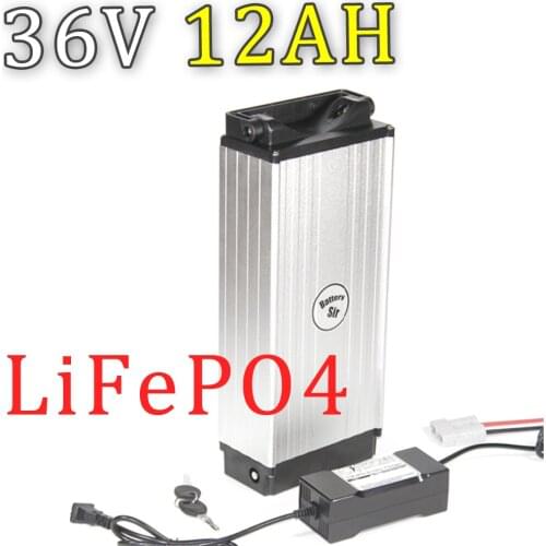 High quality lifepo4 battery 36v 12ah electric bike battery 36v 12ah lithium battery with BMS and 3a charger ebike battery
