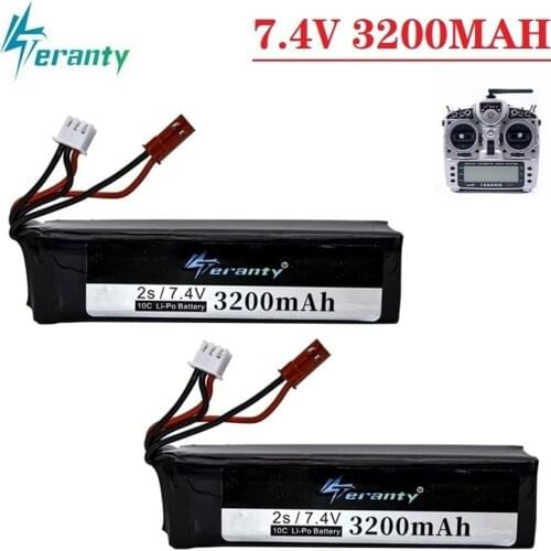 Upgrade 2S 7.4V 3200mAh Rechargeable Lipo Battery Lipo Battery for Frsky Taranis X9D Plus Transmitter Toy Accessories X9d PSE