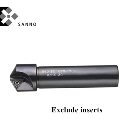 B60 degree TC11 / TC16 Indexable shape cnc chamfer milling cutter holder chamfer end mills tools bar for TC carbide inserts