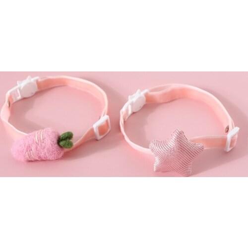 Handmade Velvet Pet Collar Carrot Five-pointed Star Necklace Dog Cat Adjustable Necktie Pet Christmas Party Daily Wear Accessory
