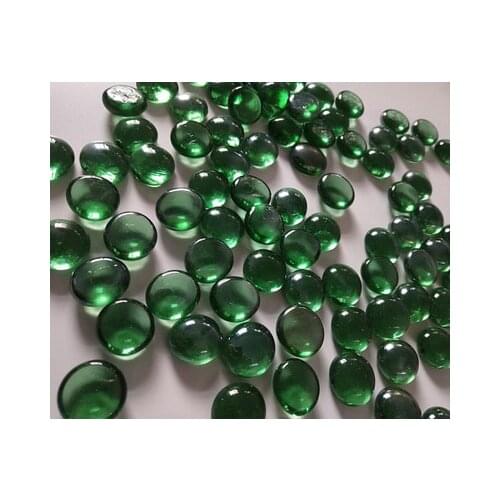 Free shipping 500g/lot Green marbles flat bead color goose egg stones aquarium landscape decoration toys for children