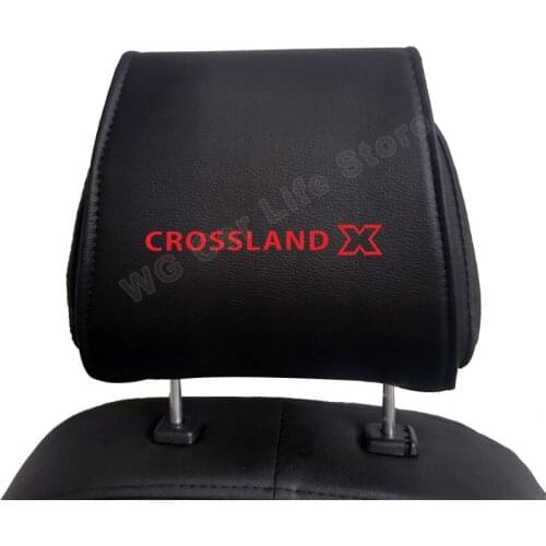 Car Headrest Cover For Opel Crossland X Auto Seat Protector Covers With Pockets PU Massager Pad Vehicle Supplies
