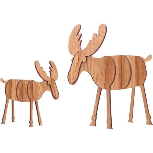 Diy Wooden Elk Ornaments Christmas Decoration Ornaments Christmas Childrens Gifts For Home Bars Shopping Malls Festive Pendant