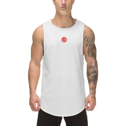Mens Summer Singlets Loose Tops Fitness Bodybuilding Tank Top Men Gym Sporting Mens Oversized Vests Undershirt