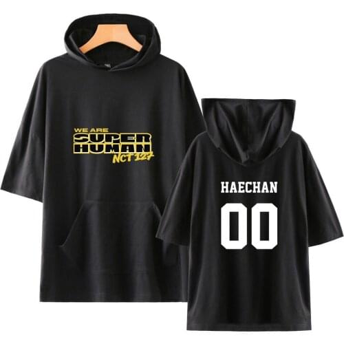 NCT 127 Korean KPOP T shirt women men Summerr Hooded Tshirts Plus Size cotton O Neck Short Sleeve Loose Hip Hop T-shirt