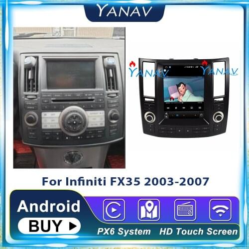 Android Head Unit Multimedia Car GPS Navigation Player Car Radio For Infiniti FX35 2003-2007 IPS Screen HD Tesla Stereo Receiver