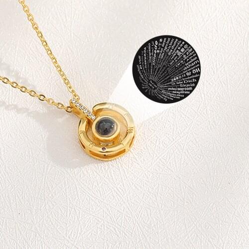 Customized Photo Projection Necklace Mothers Day series Gift Lover Personalized Picture Name Memory Jewelry Birthday Gifts