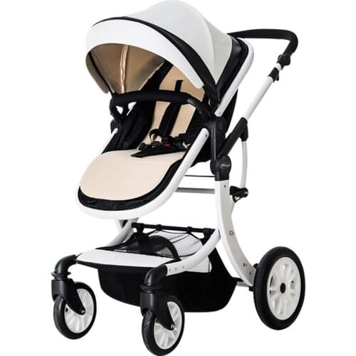3D stereo shock baby stroller can sit reclining high landscape folding light trolley four seasons available baby stroller