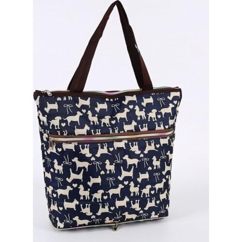 Creative and Portable Shopping Bags Collapsible High Capacity Womens Casual Multifunction Tote All-match Fashion Shoulder Bag