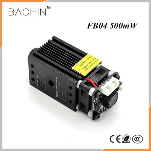 500mW 405nm Laser Cutter Head Blue Laser Module, CNC Laser Engraver Parts, Support TTL/PWM FB04 Focusing Laser for CNC Router