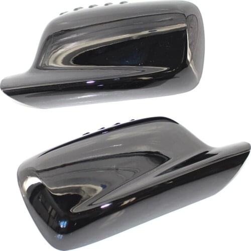 Left+Right Glossing Black Mirror Cover for BMW E46 2DR / E65 E66 745i 750i