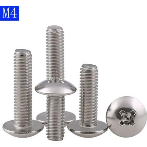 M4 - 0.7 316 Stainless Steel Phillips Pan Cross Drive Truss Head Machine Screws A4 - 70 bolts