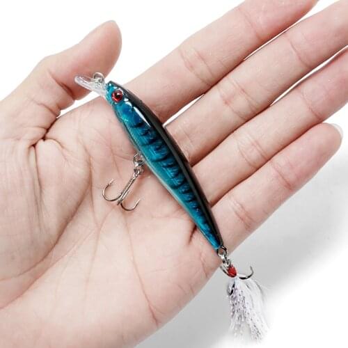 2020 New 9Cm 7G Crankbait Wobbler Plongeant Pike Fishing Lure Bait Floating Minnow Wobbler Japan Crankbait Bait Tackle Feather