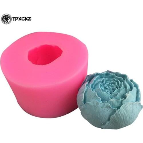 New Flower Peony Flower Silicone Mold Chocolate Flip Sugar Baking Mold DIY Soap Mold