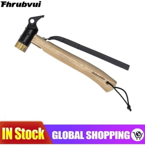 New Camping Copper Hammer Outdoor Camping Tent Portable Nail Hammer Nail Puller Ground Nail Hammer