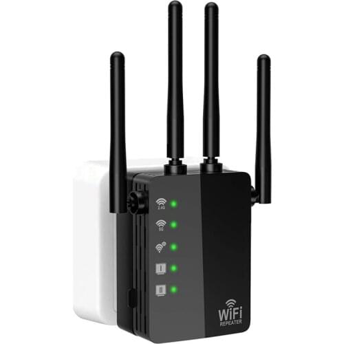 WiFi Extender 1200Mbps WiFi Booster 2.4G & 5GHz Dual Band Signal Extender 360 Degree Full Coverage WiFi Range EU Plug