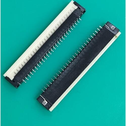 10pcs FPC Connector Notebook Keyboard Line Socket 1.0 pitch 26 pin Flip Keyboard Signal Cable Socket Thickness 2.0mm Tin Plated