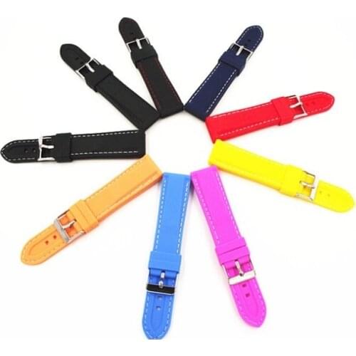 1PCS 22MM rubber Watch band watch strap 9 colors men and women watch straps-5704