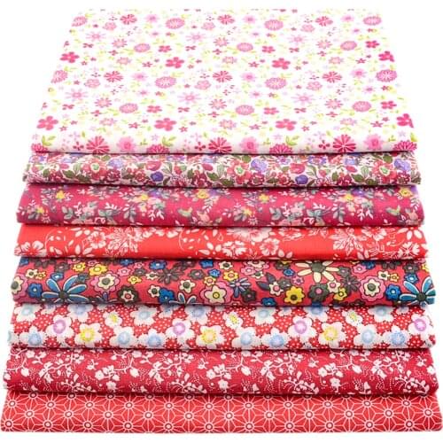 Booksew Pink Floral Style 100% Cotton Plain Cloth Patchwork Fabrics For Arts Sewing Handmade DIY Crafts Needlework By Half Meter
