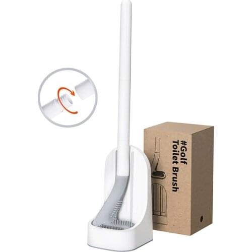 Detachable Golf Toilet Brush Wall Mounted Toilet Cleaning Brush Set Durable Toilet Deep Cleaning Brush with Long Handle