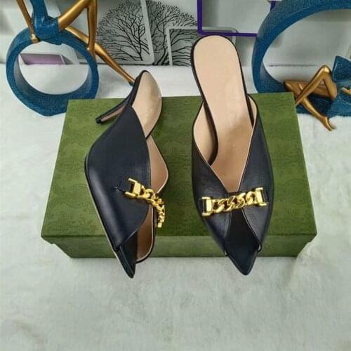 Black Chausson Femme Summer Slippers Women Peep Toe High Heel Slides Women Beach Ladies Shoes Chinelo New Pantuflas De Mujer