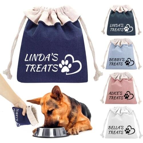 Custom Pet Dog Food Treat Bag Personalized Portable Dog Snack Storage Bags For Dogs Outdoor Training Traveling Bags Pet Supplies