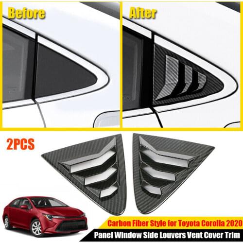 Carbon Color Panel Window Side Louvers Vent For Toyota Corolla 2019-2021 Sedan car accessories