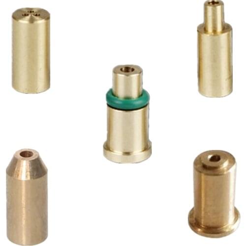 Complete 5 Styles Refill Butane Gas Copper Nozzle Adapter For Dupont Lighter Yellow/Red/Green/Blue Caps Brass Inflatable Head