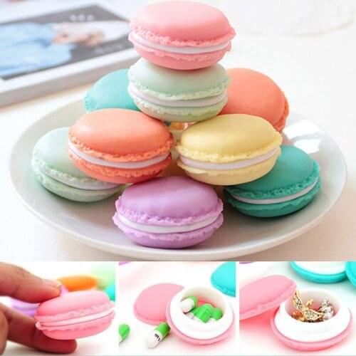 1pc 6 Colors Mini Macaron Storage Box Candy Organizer For Jewelry Caixa Organizadora Zakka Gift Novelty Households