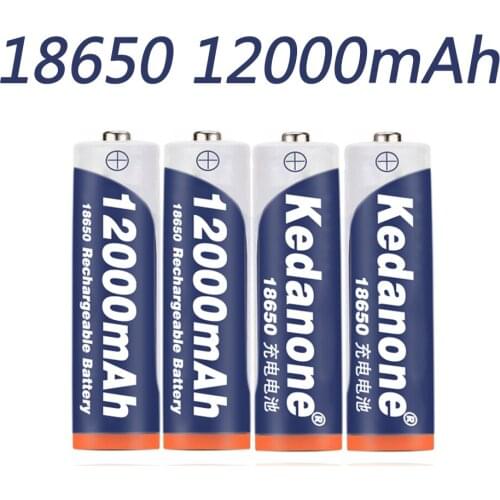 10pcs 18650 Battery Rechargeable Battery 3.7V 18650 12000mAh Capacity Li-ion Rechargeable Battery For Flashlight Torch Battery