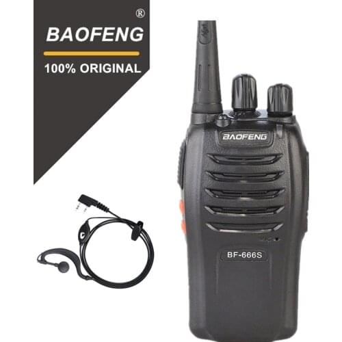100% Baofeng BF-666s Walkie Talkie 16CH Practical Two Way Radio UHF 400-470MHZ Portable Ham Radio 5W Flashlight Programmable