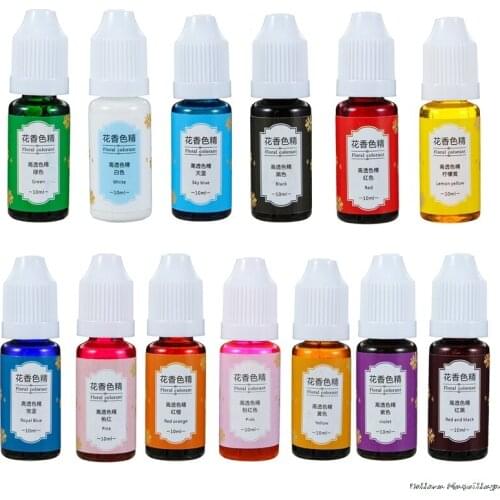 13PCS UV High Concentration Resin Liquid Pearl Coloring Dye Pigment Resin Epoxy Colorant For DIY Jewelry Making Crafts Tools
