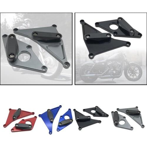 2 Pieces Aluminum Alloy Motorcycle Engine Cover Guard Frame Slider Shell Protector Fits for SUZUKI SV650 2017 2016