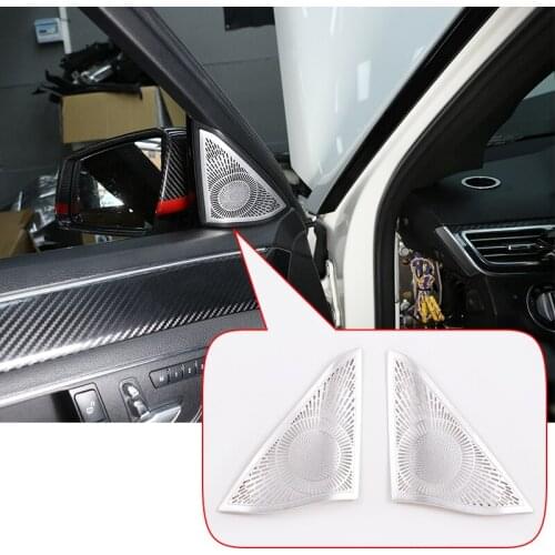 2pcs For Mercedes Benz E Class W212 2012-2015 Aluminum Alloy Car Door Audio Speaker Tweeters Cover Trim Auto Interior Accessory