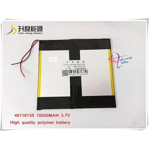 3.7V 10000mAh 40116135 NTC;Polymer lithium ion / Li-ion battery for tablet pc,POWER BANK,cell phone