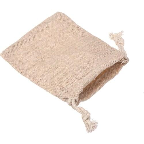 30Pcs Small Linen Pouch Drawstring Bags 10x8cm For Gift Linen Bages Makeup Jewelry Display Wedding Package Pouches DIY