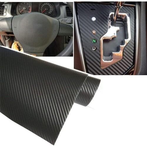 3D Carbon Fibre Adhesive Wrap for Car 1500 x 300 mm Black for Interior/Exterior Textured 3D Effect