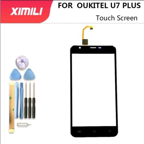 5.5'' Original Tested Well 100% For Oukitel U7 Plus Touch Screen Digitizer Front Glass Replacement Oukitel U7 Max Free Tools+3M