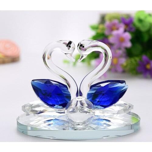 Car crystal swan perfume ornament Couple swan home desktop porch decoration Car to odor decoration supplies birthday present
