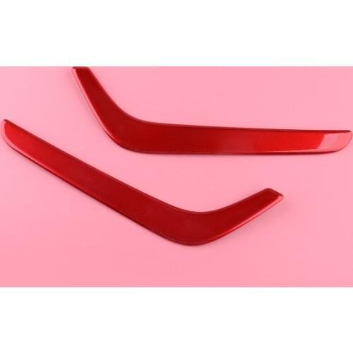 1 Pair Car Front Fog Light Lamp Eyebrow Trim Moulding Red ABS Fit for Honda CRV 2017 2018 2019 2020
