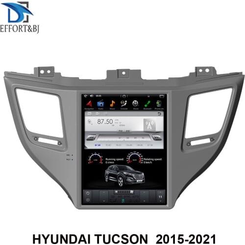 10.4 inch Tesla style Screen Android 9.0 Car GPS Navigation For HYUNDAI TUCSON 2015-2021 Car radio player Car multimedia player