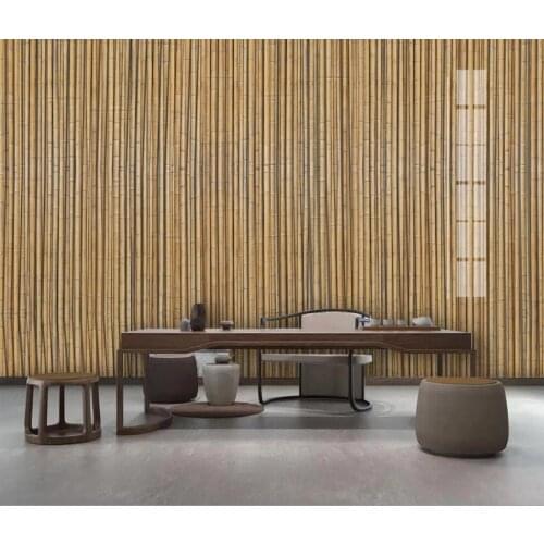XUE SU Large custom wallpaper mural 3d three-dimensional bamboo braided line new background wall optional material