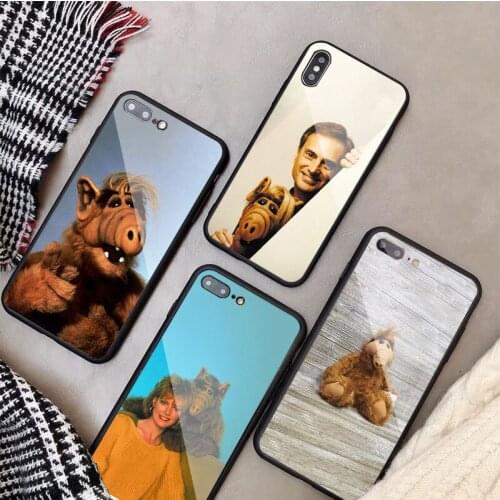 Alf Tempered Glass Phone Case For iphone 12 11 Pro Max 5 6 7 8 PLUS X XS XR XSMax Shell