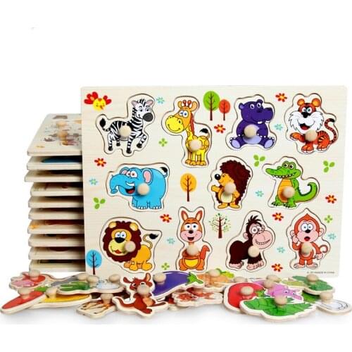 Wooden Number Letter Puzzle Learn Board Kids Toys Wood Puzzles English Learning for Children Intelligence Baby Educational Toys