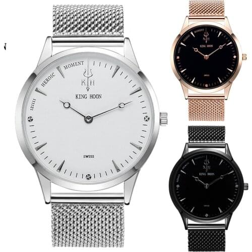 KING HOON Mens Stainless Steel Watch