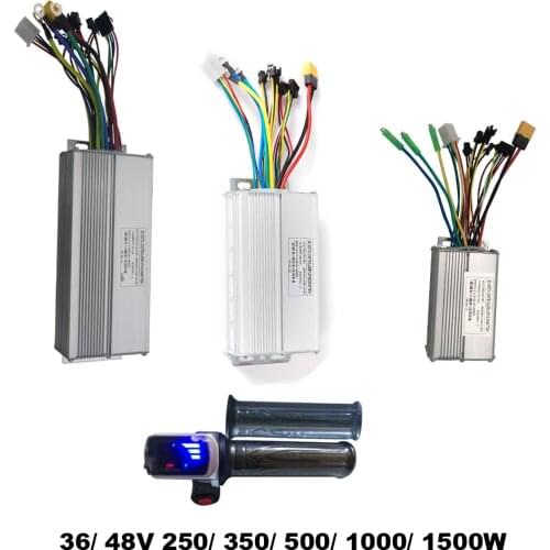 Ebike dual mode controller 36V 250/350/500W 48V 500/750/1000/1500W electric bike controller and LED display throttle