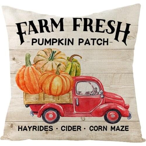 Colorful Pumpkin Pillow Case Linen 45*45cm Decor Plant Cushion Cover for Car Sofa Pillowcase