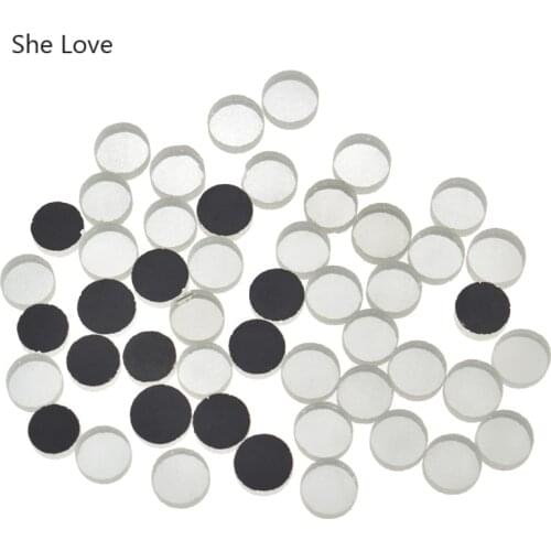 Chzimade 50Pcs/lot 10x4mm Mini Round Glass Mirror Mosaic Tiles For DIY Handmade Crafts Home Decoration Supplies